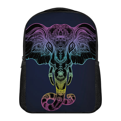 Colorful Spiritual Elephant Print Casual Backpack