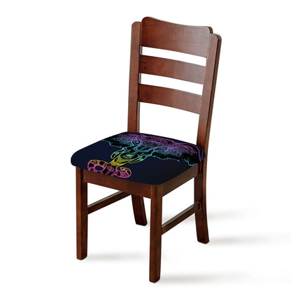 Colorful Spiritual Elephant Print Chair Cushion Cover