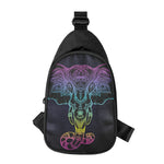 Colorful Spiritual Elephant Print Chest Bag