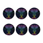 Colorful Spiritual Elephant Print Coaster Set
