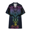Colorful Spiritual Elephant Print Cotton Hawaiian Shirt