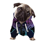 Colorful Spiritual Elephant Print Dog Zip Up Hoodie