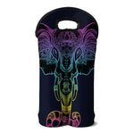 Colorful Spiritual Elephant Print Double Neoprene Wine Tote