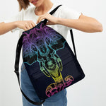 Colorful Spiritual Elephant Print Drawstring Backpack