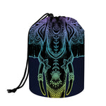 Colorful Spiritual Elephant Print Drawstring Makeup Bag