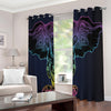 Colorful Spiritual Elephant Print Extra Wide Grommet Curtains