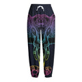 Colorful Spiritual Elephant Print Fleece Lined Knit Pants