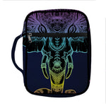 Colorful Spiritual Elephant Print Front Pocket Bible Bag