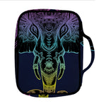 Colorful Spiritual Elephant Print Front Pocket Bible Bag