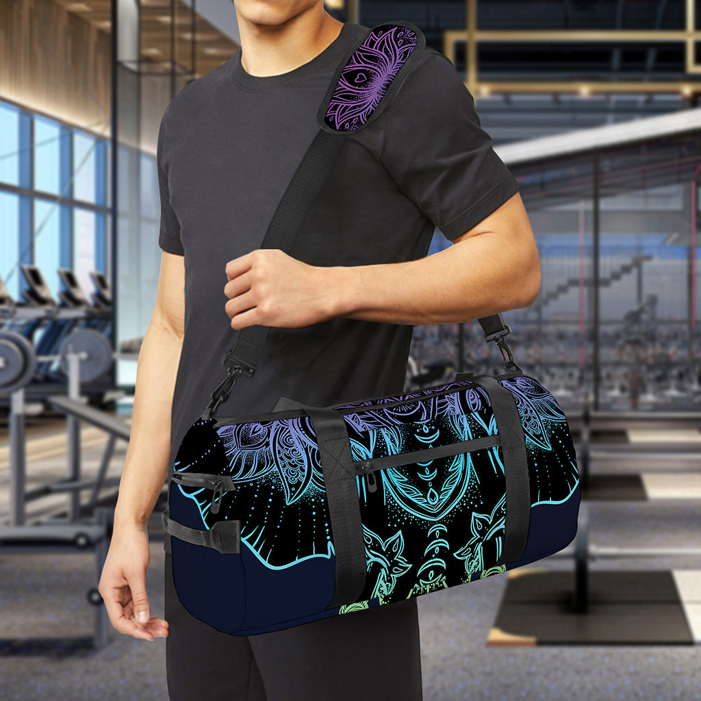 Colorful Spiritual Elephant Print Gym Bag