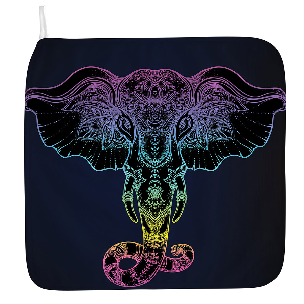 Colorful Spiritual Elephant Print Hand Towel
