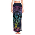 Colorful Spiritual Elephant Print High Slit Maxi Skirt