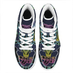 Colorful Spiritual Elephant Print High Top Leather Sneakers