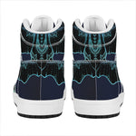 Colorful Spiritual Elephant Print High Top Leather Sneakers