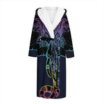 Colorful Spiritual Elephant Print Hooded Bathrobe