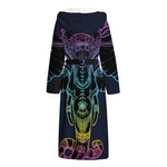 Colorful Spiritual Elephant Print Hooded Bathrobe
