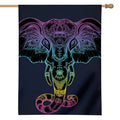 Colorful Spiritual Elephant Print House Flag