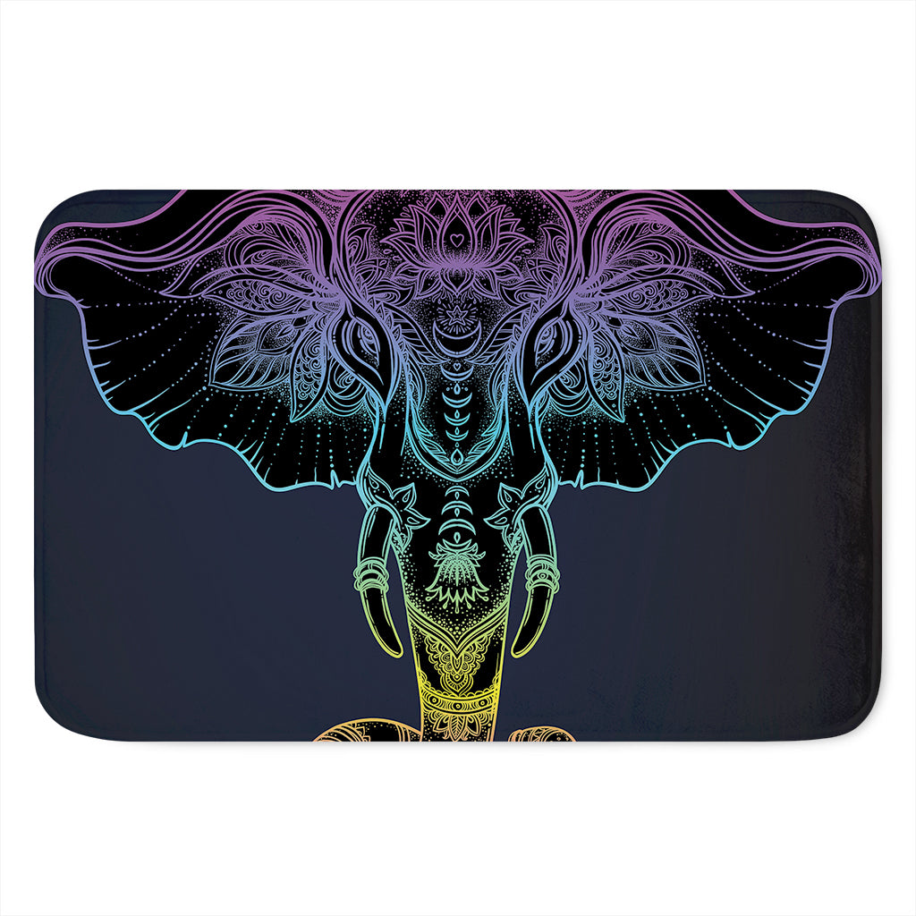 Colorful Spiritual Elephant Print Indoor Door Mat