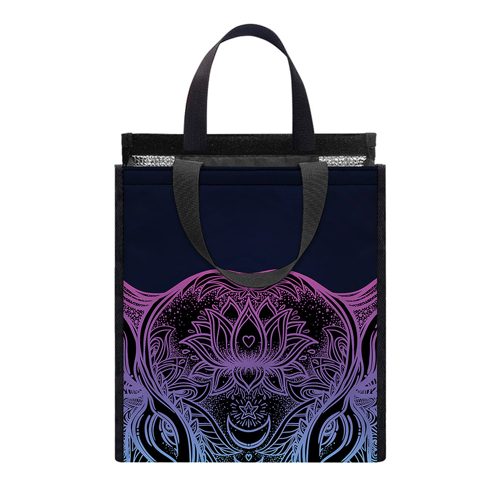 Colorful Spiritual Elephant Print Insulated Lunch Tote