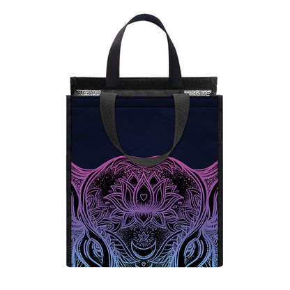 Colorful Spiritual Elephant Print Insulated Lunch Tote