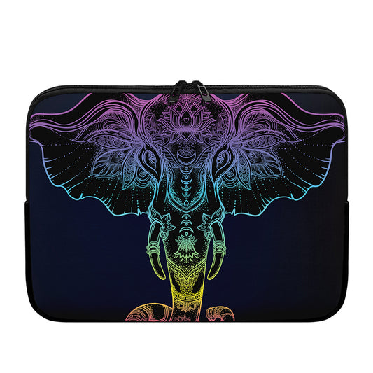 Colorful Spiritual Elephant Print Laptop Sleeve