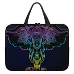Colorful Spiritual Elephant Print Laptop Sleeve With Handle