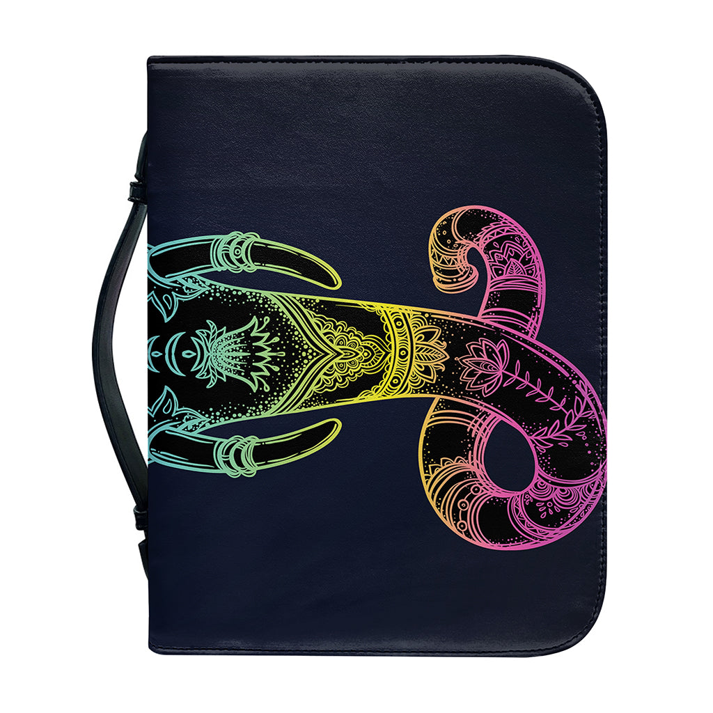 Colorful Spiritual Elephant Print Leather Bible Cover