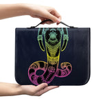 Colorful Spiritual Elephant Print Leather Bible Cover