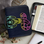 Colorful Spiritual Elephant Print Leather Bible Cover