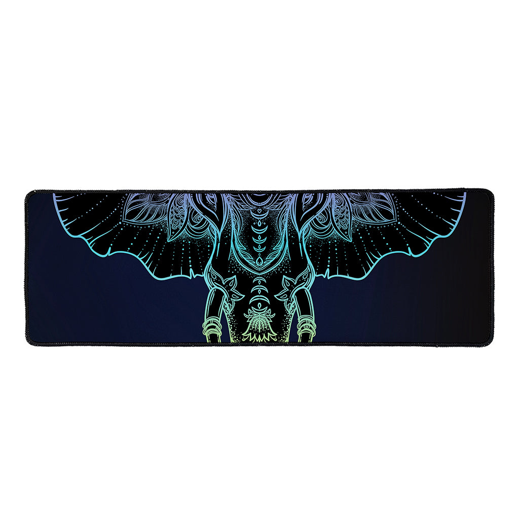 Colorful Spiritual Elephant Print Long Kitchen Mat