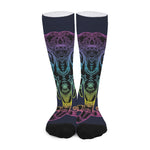 Colorful Spiritual Elephant Print Long Socks