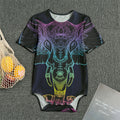 Colorful Spiritual Elephant Print Men's Bodysuit