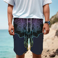 Colorful Spiritual Elephant Print Men's Cargo Shorts