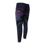 Colorful Spiritual Elephant Print Men's Compression Pants