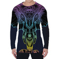 Colorful Spiritual Elephant Print Men's Long Sleeve T-Shirt