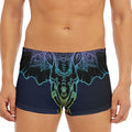 Colorful Spiritual Elephant Print Men's Short Boxer Briefs