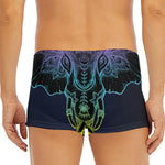 Colorful Spiritual Elephant Print Men's Short Boxer Briefs