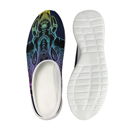 Colorful Spiritual Elephant Print Mesh Casual Shoes