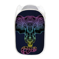 Colorful Spiritual Elephant Print Mesh Laundry Hamper