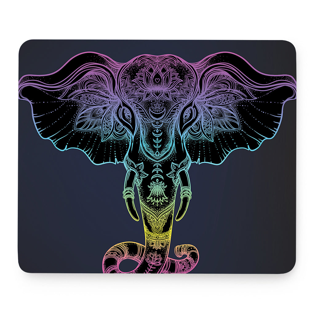 Colorful Spiritual Elephant Print Mouse Pad