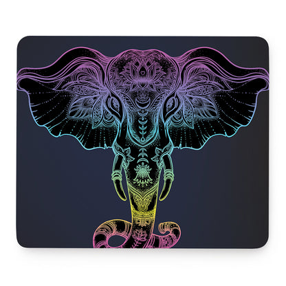 Colorful Spiritual Elephant Print Mouse Pad