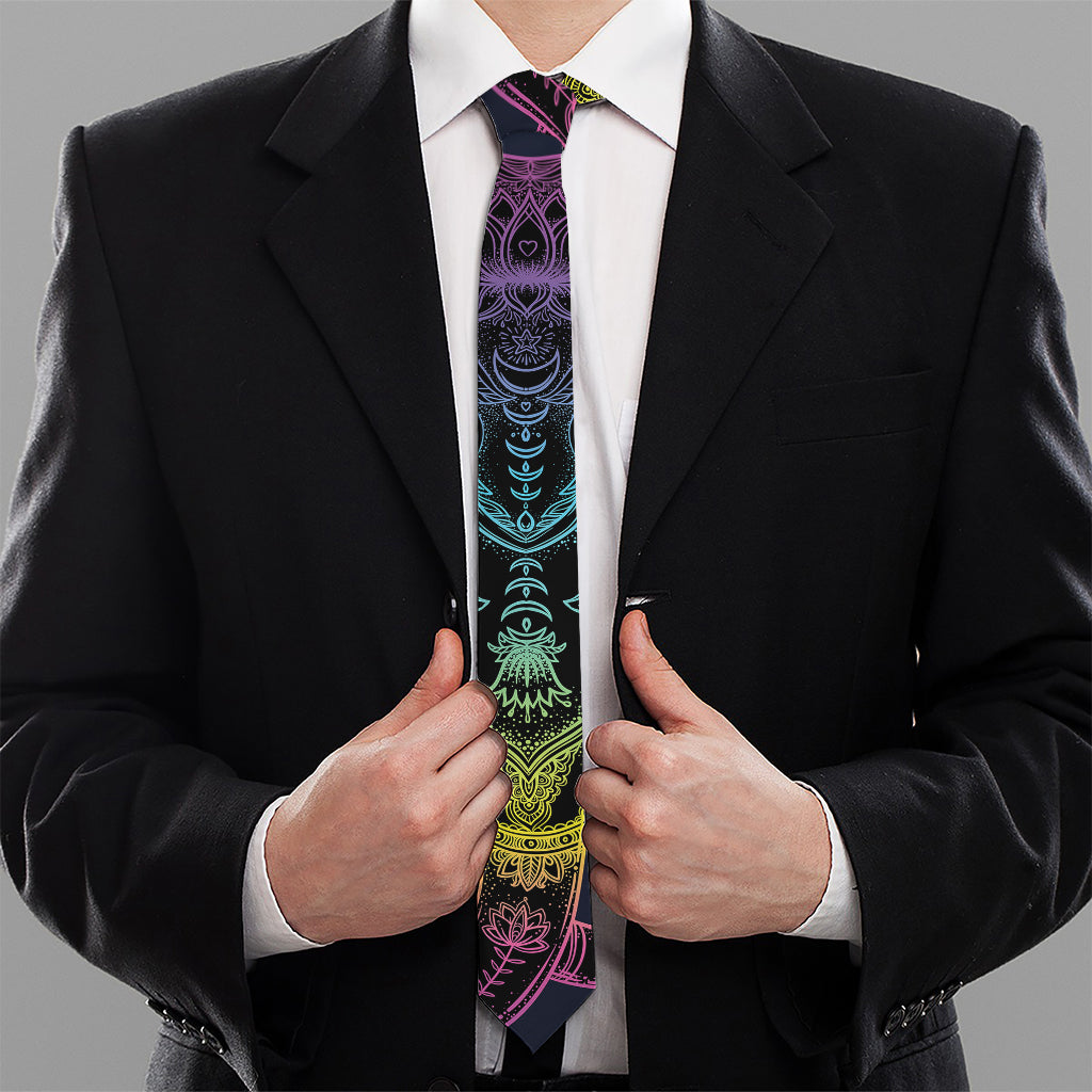 Colorful Spiritual Elephant Print Necktie