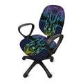 Colorful Spiritual Elephant Print Office Chair Cover