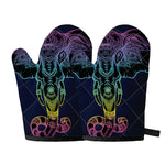 Colorful Spiritual Elephant Print Oven Mitts
