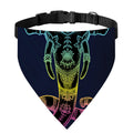 Colorful Spiritual Elephant Print Over The Collar Dog Bandana
