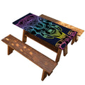Colorful Spiritual Elephant Print Picnic Table Cover