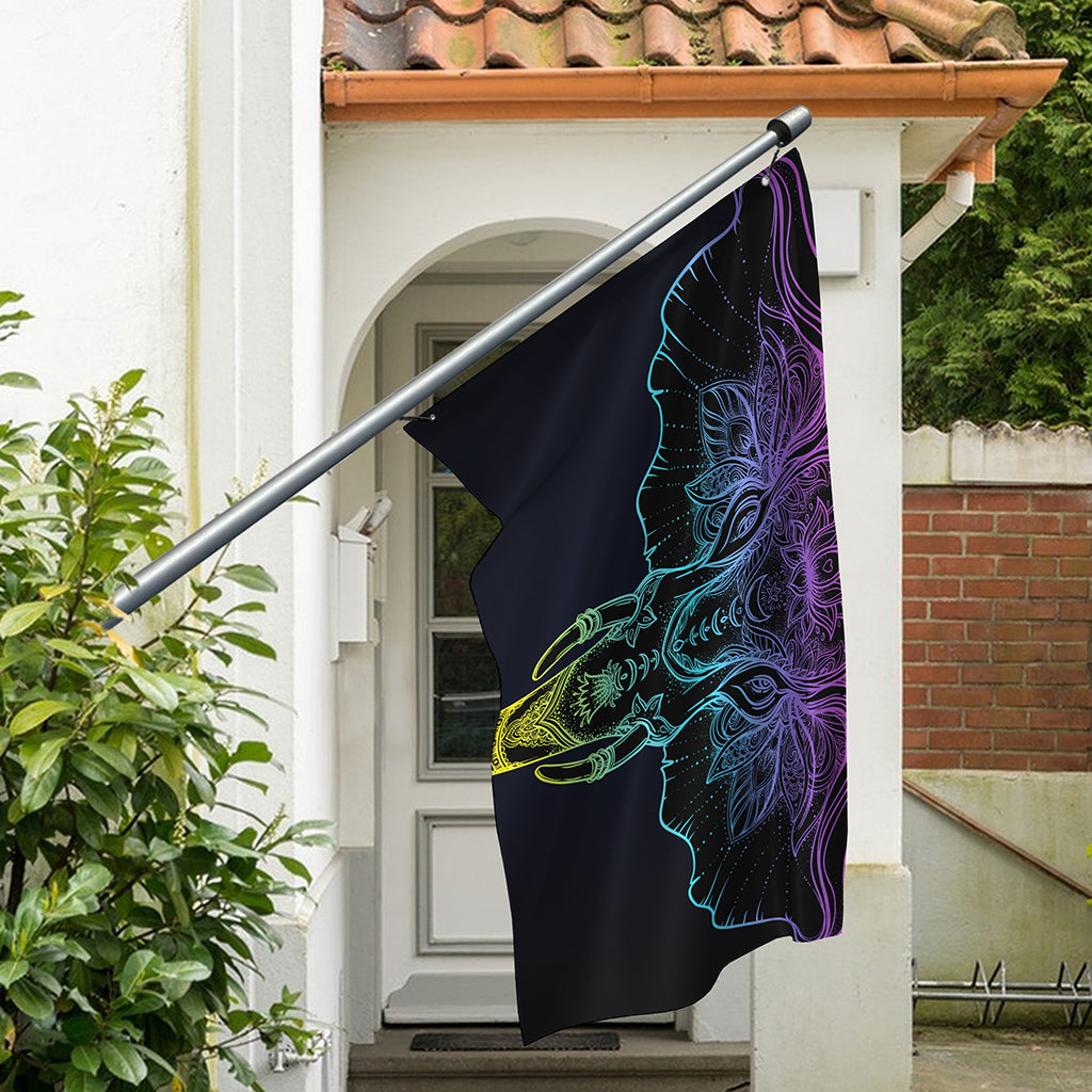 Colorful Spiritual Elephant Print Polyester Flag