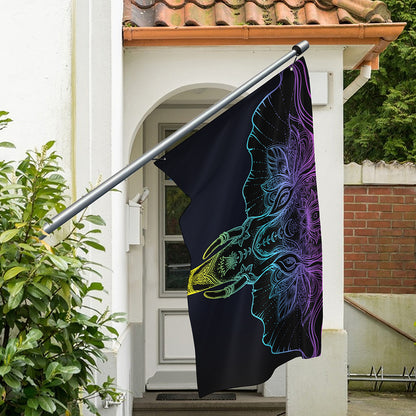 Colorful Spiritual Elephant Print Polyester Flag