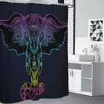 Colorful Spiritual Elephant Print Premium Shower Curtain