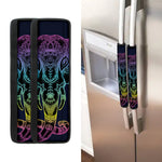 Colorful Spiritual Elephant Print Refrigerator Handle Covers